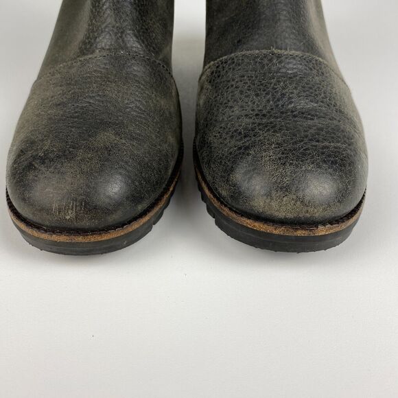 Sorel Cate Cut-Out Boot Womens 8.5 Waterproof Gray Leather Heel Bootie Grunge - Picture 7 of 13